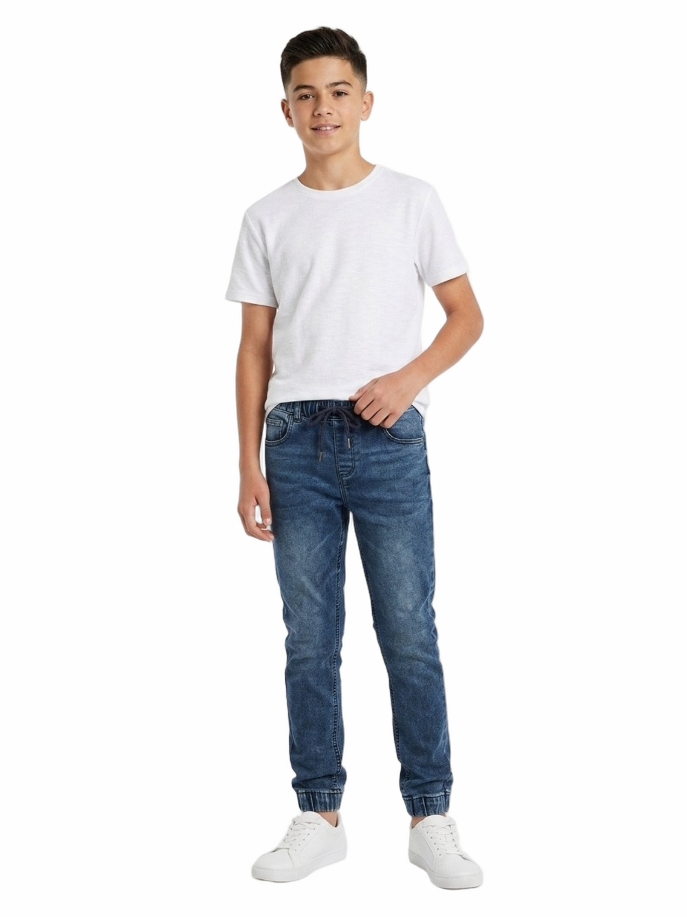 Zoo York Youth Size 15/16 Blue Stretch Denim Jogger Jeans Back to School Clothes
